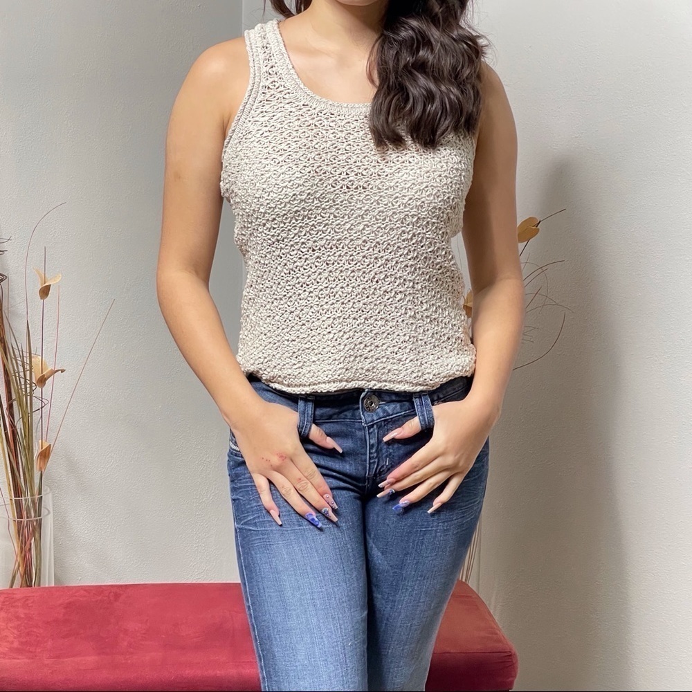 Aerie‎ Crochet Knit Tank Top